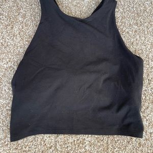 Black Athleta crop tank.